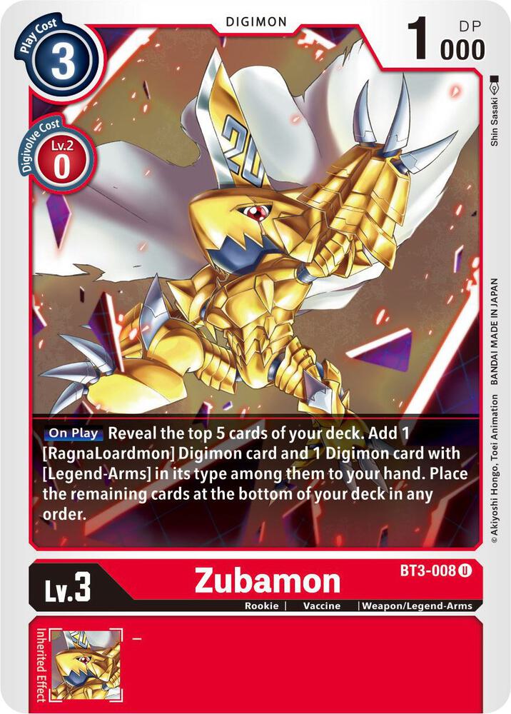 Zubamon - Release Special Booster 1.5 (BT01-03B)