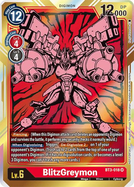 BlitzGreymon - BT3-018 (Dash Pack Ver. 1.5) - Release Special Booster 1.0 (BT01-03A)