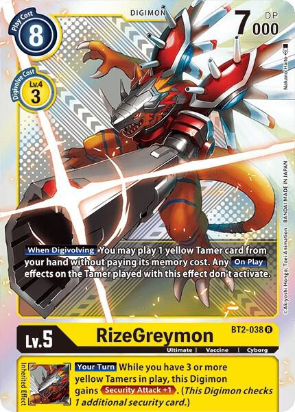 RizeGreymon - BT2-038 (Premium Pack Set 01) - Release Special Booster 1.5 (BT01-03B)