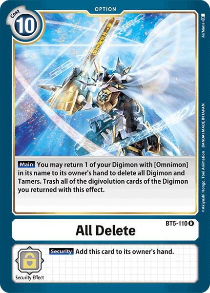 All Delete - Battle of Omni (BT-05)