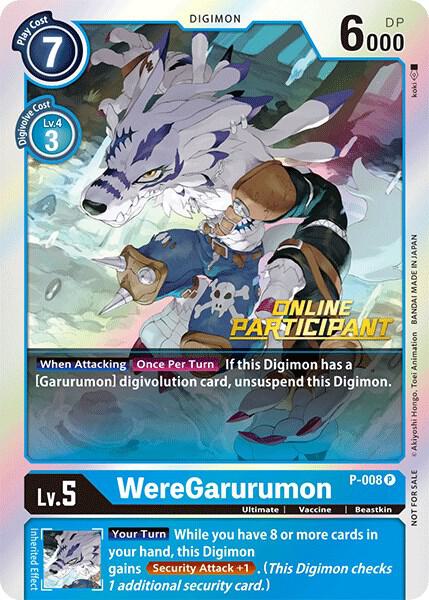 WereGarurumon - P-008 (2021 Championship Online Regional) [Online Participant] - Digimon Promotion Cards (D-PR)