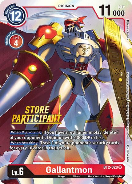Gallantmon - BT2-020 (Store Participant) - Release Special Booster 1.0 (BT01-03A)