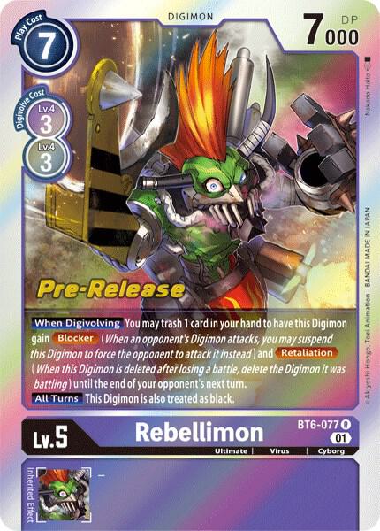 Rebellimon - Double Diamond Pre-Release Cards (BT-06_PR)