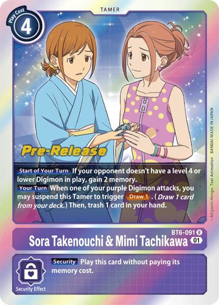 Sora Takenouchi & Mimi Tachikawa - Double Diamond Pre-Release Cards (BT06_PR)
