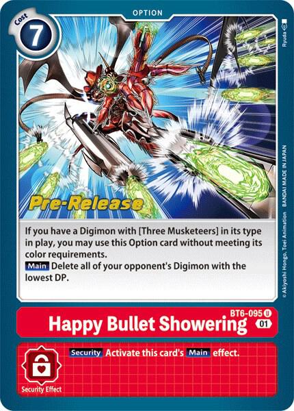 Happy Bullet Showering - Double Diamond Pre-Release Cards (BT-06_PR)