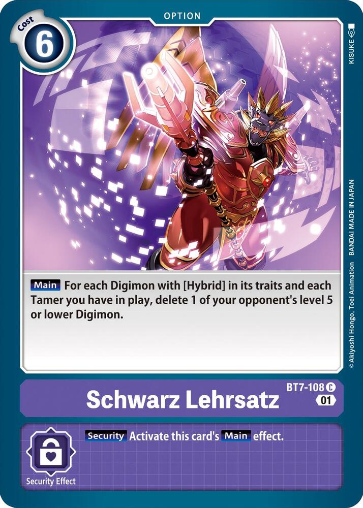 Schwarz Lehrsatz - Next Adventure (BT07)