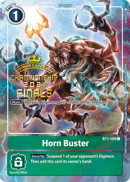Horn Buster (2021 Championship Finals Tamer's Evolution Pack) - Release Special Booster 1.0 (BT01-03A)