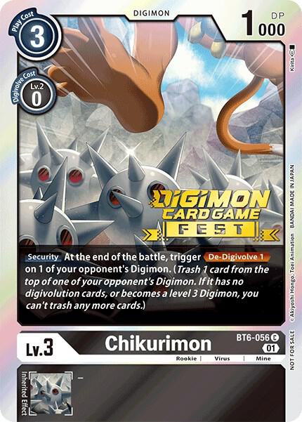 Chikurimon (Digimon Card Game Fest 2022) - Double Diamond (BT-06)