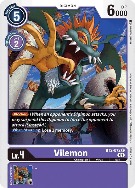 Vilemon - BT2-072 (Tamer Party Vol. 4 Promo) - Release Special Booster 1.0 (BT01-03A)
