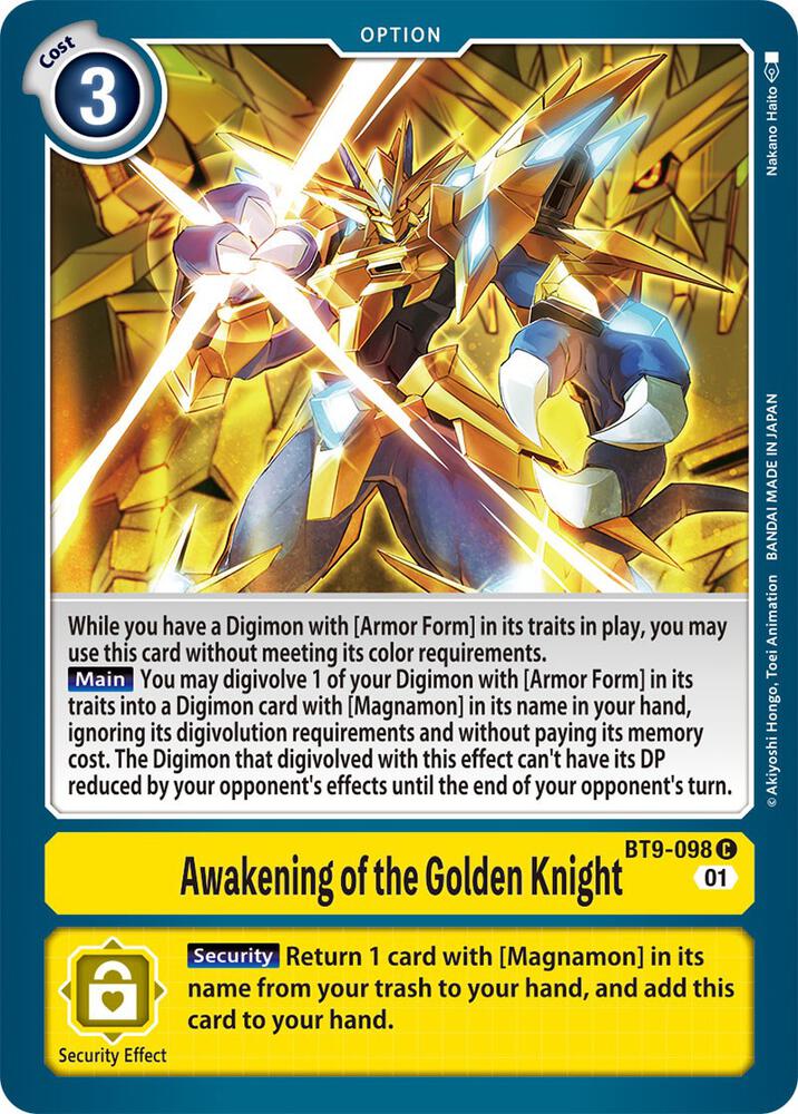 Awakening of the Golden Knight - X Record (BT-09)