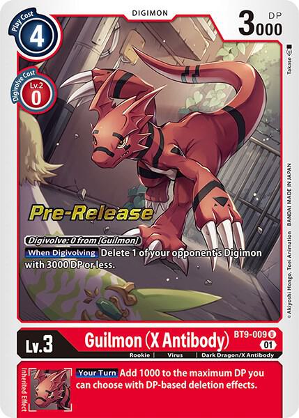 Guilmon (X Antibody) - X Record Pre-Release Cards (BT-09_PR)