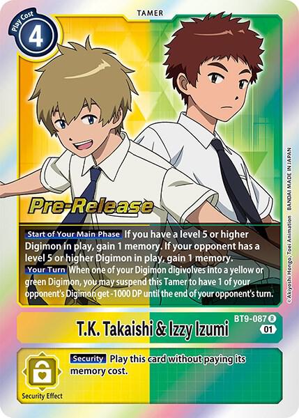 T.K. Takaishi & Izzy Izumi - X Record Pre-Release Cards (BT09_PR)