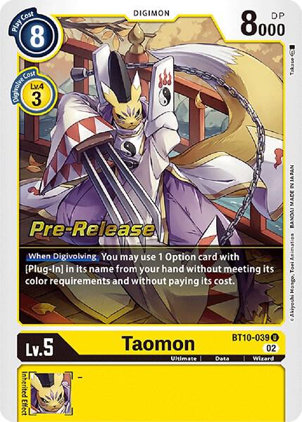Taomon - Xros Encounter Pre-Release Cards (BT-10_PR)