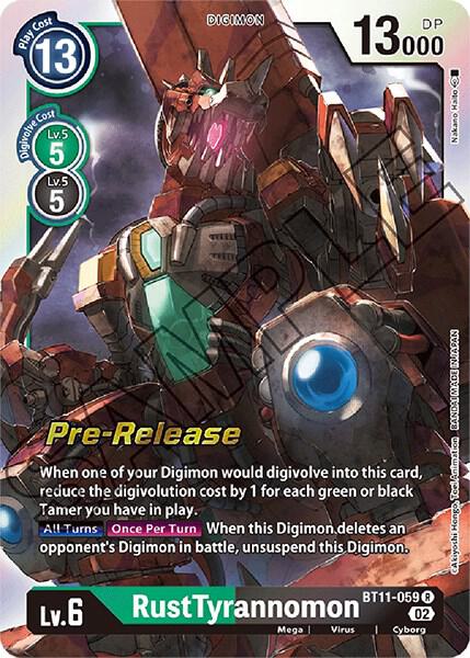 RustTyrannomon - Dimensional Phase Pre-Release Cards (BT-11_PR)