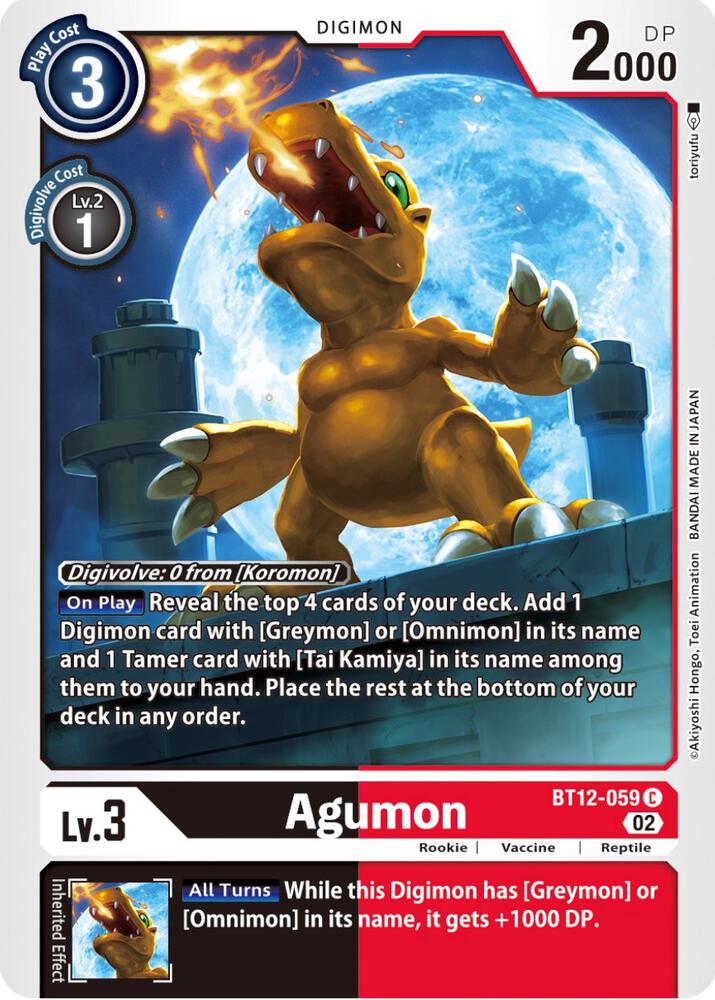 Agumon - BT12-059 - Across Time (BT-12)
