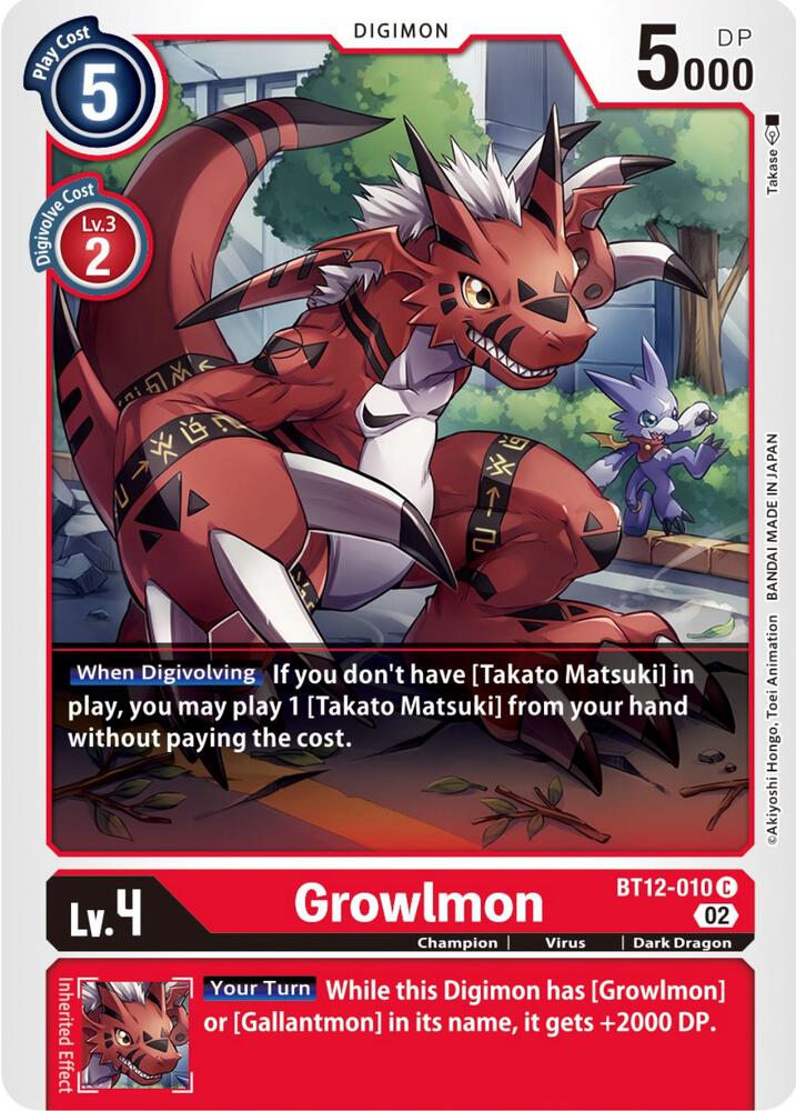 Growlmon - Across Time (BT-12)