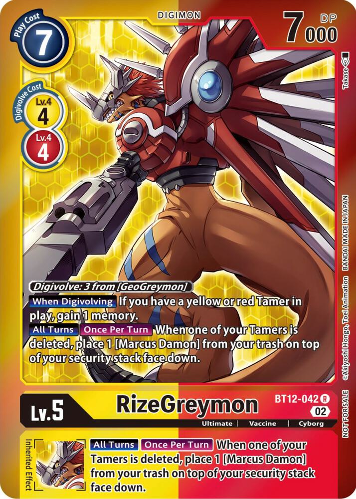 RizeGreymon (Tamer Party -Special-) - Across Time (BT-12)