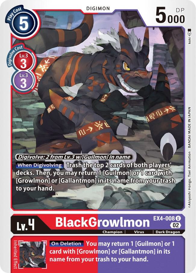 BlackGrowlmon - Alternative Being Booster (EX-04)