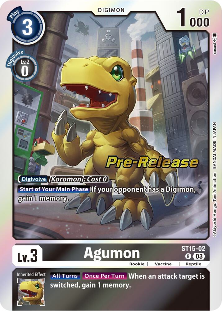 Agumon - Starter Deck 15: Dragon of Courage Pre-Release Cards (ST-15_PR)