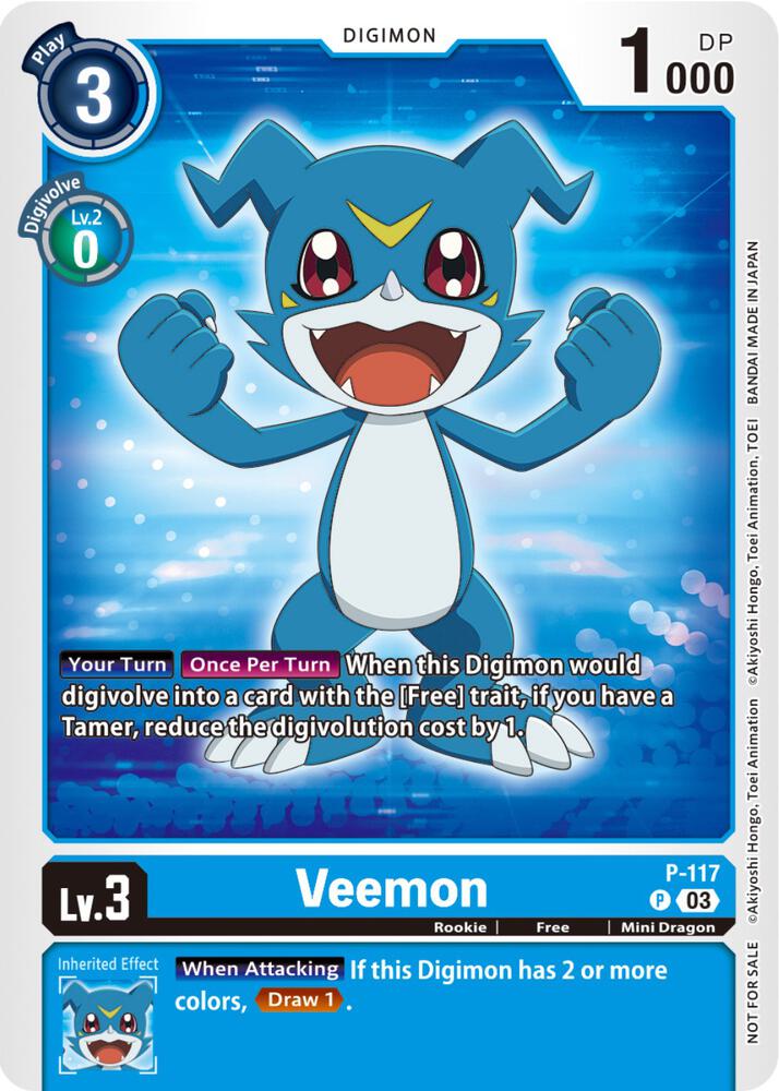 Veemon - P-117 (NYCC 2023 Demo Deck) - Digimon Demo Deck Exclusive Cards (DEMO)