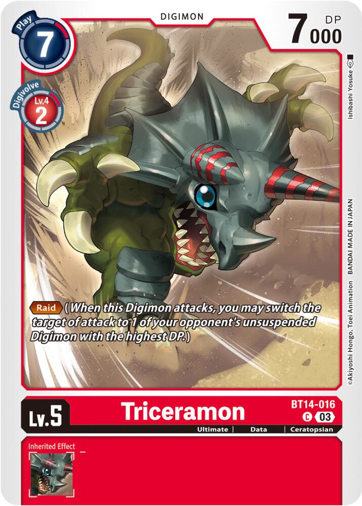 Triceramon - Blast Ace (BT-14)