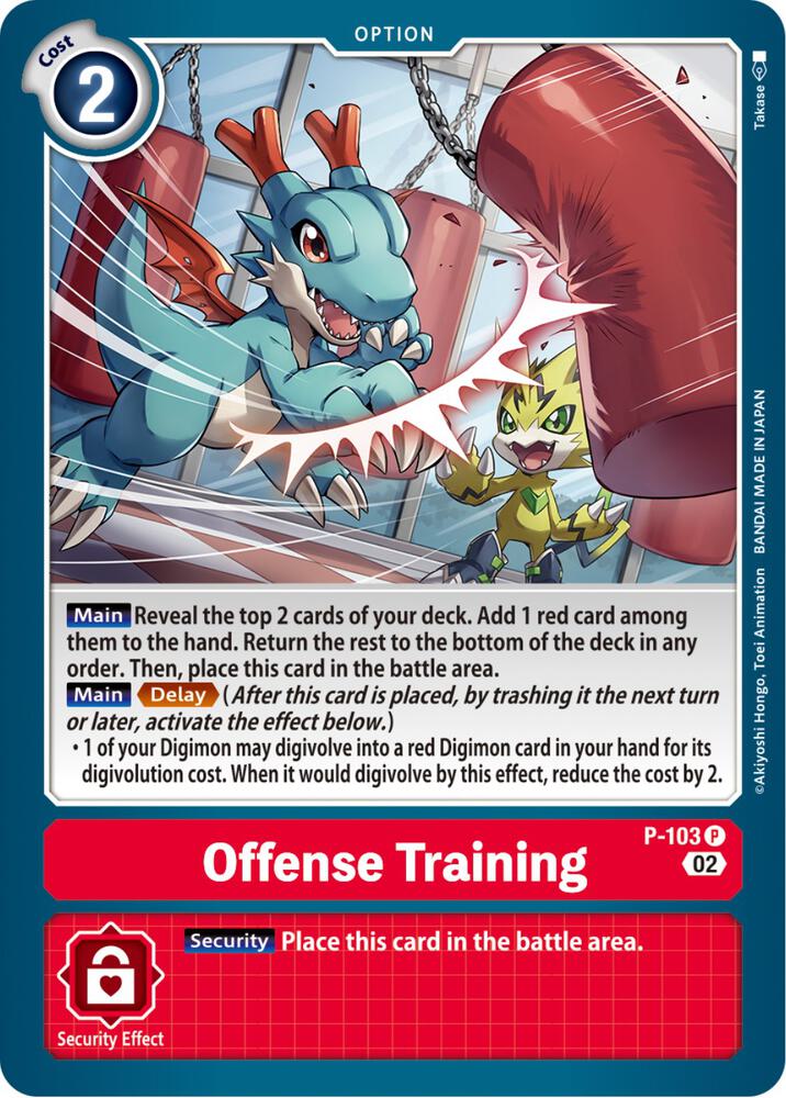 Offense Training - P-103 (Blast Ace Box Topper) - Digimon Promotion Cards (D-PR)