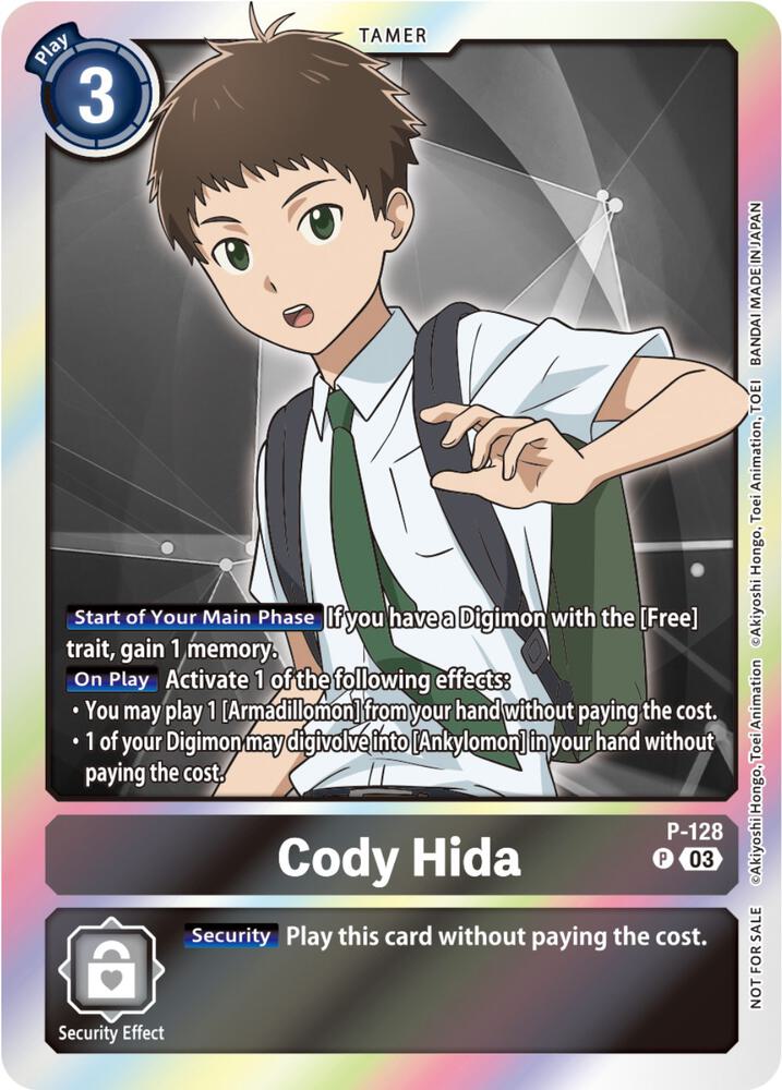 Cody Hida - P-128 (Tamer Party Pack -The Beginning- Ver. 2.0) - Digimon Promotion Cards (D-PR)