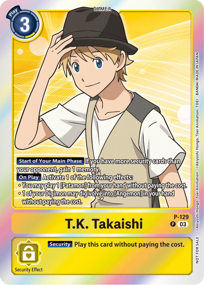 T.K. Takaishi - P-129 (Tamer Party Pack -The Beginning- Ver. 2.0) - Digimon Promotion Cards (D-PR)