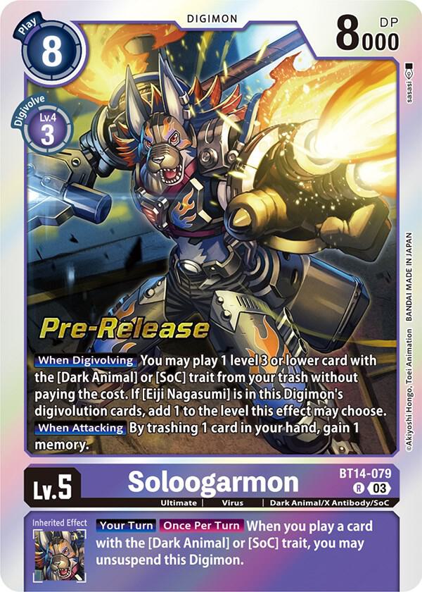 Soloogarmon - Blast Ace Pre-Release Cards (BT-14_PR)