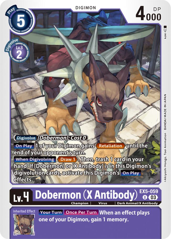 Dobermon (X Antibody) - Animal Colosseum (EX-05)