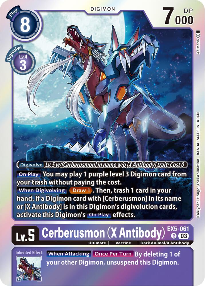 Cerberusmon (X Antibody) - Animal Colosseum (EX-05)