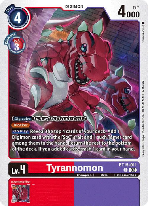 Tyrannomon - Exceed Apocalypse (BT-15)