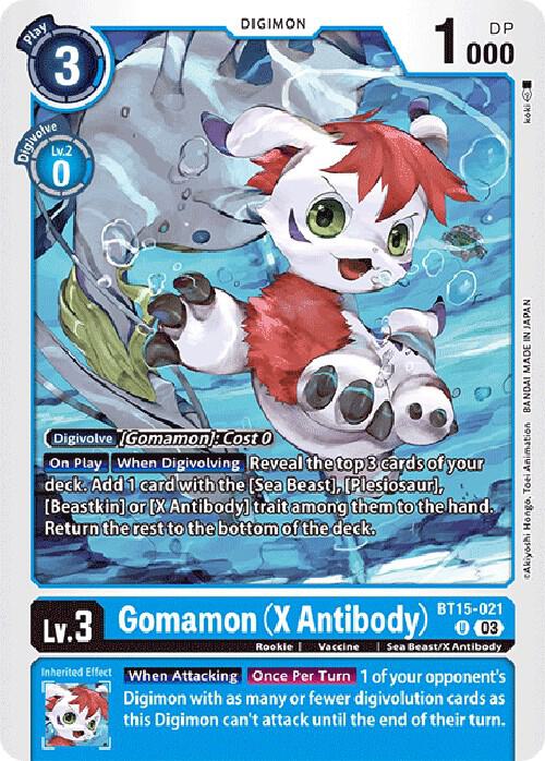 Gomamon (X Antibody) - Exceed Apocalypse (BT-15)