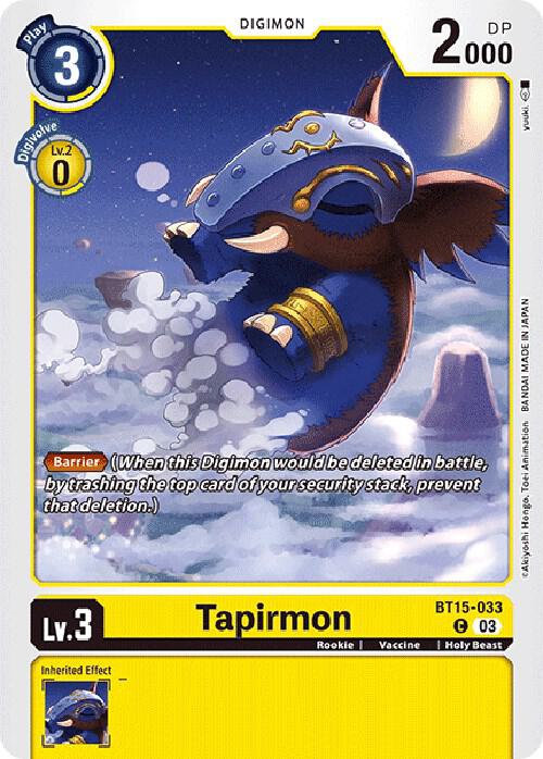 Tapirmon - Exceed Apocalypse (BT-15)