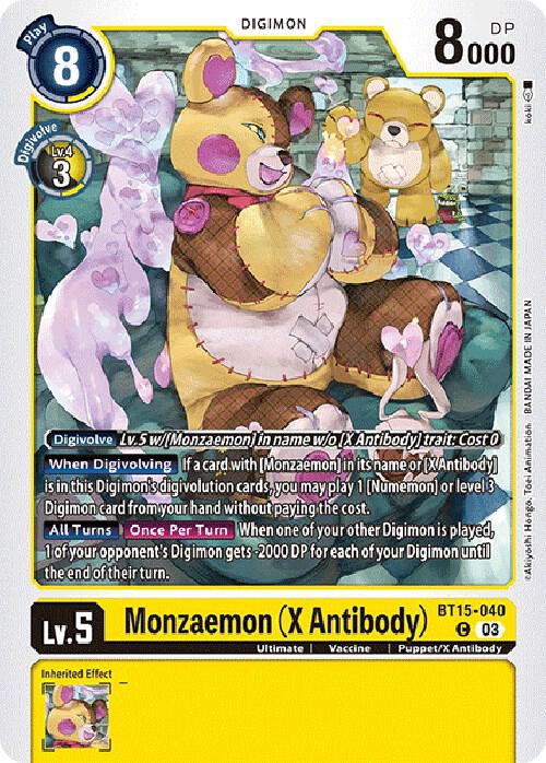 Monzaemon (X Antibody) - Exceed Apocalypse (BT-15)