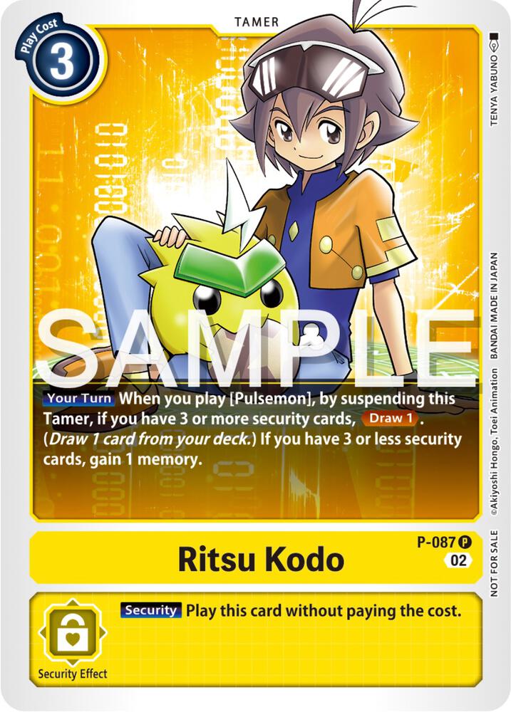 Ritsu Kodo - P-087 (Exceed Apocalypse Pre-Release) - Digimon Promotion Cards (D-PR)