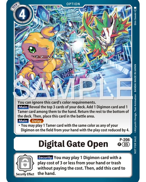 Digital Gate Open - P-206 (Store Tournament 2025 Vol.4 Participation Pack) - Digimon Promotion Cards (D-PR)