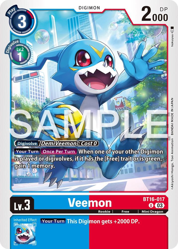 Veemon - Beginning Observer (BT-16)