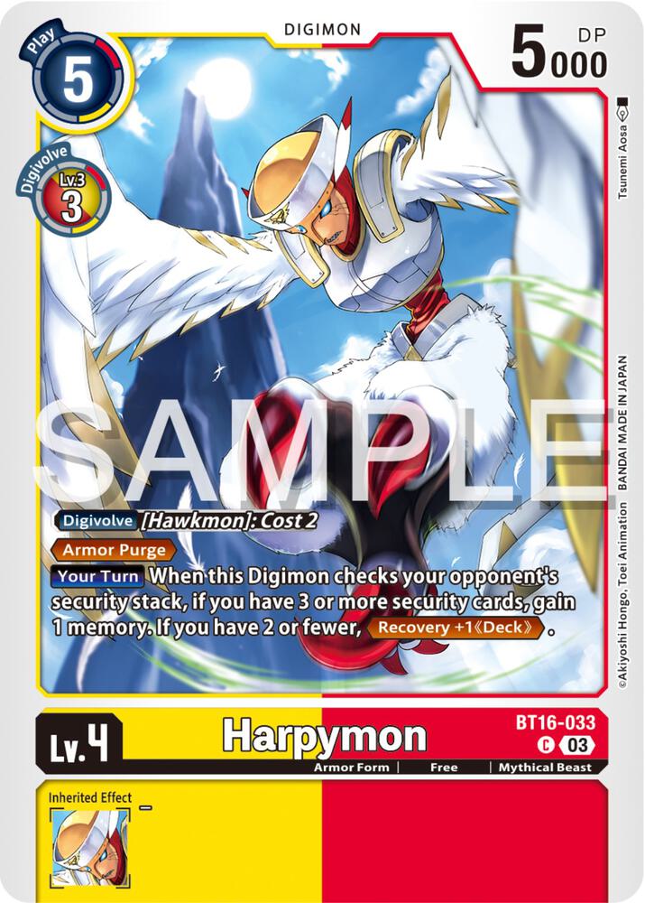 Harpymon - Beginning Observer (BT-16)