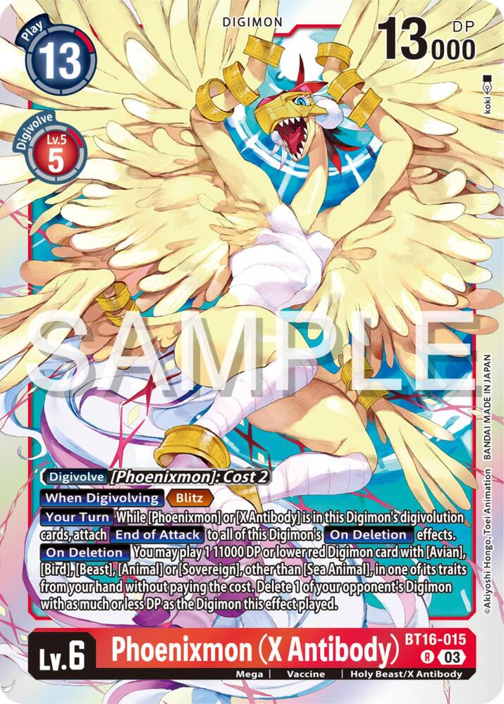 Phoenixmon (X Antibody) - Beginning Observer (BT-16)