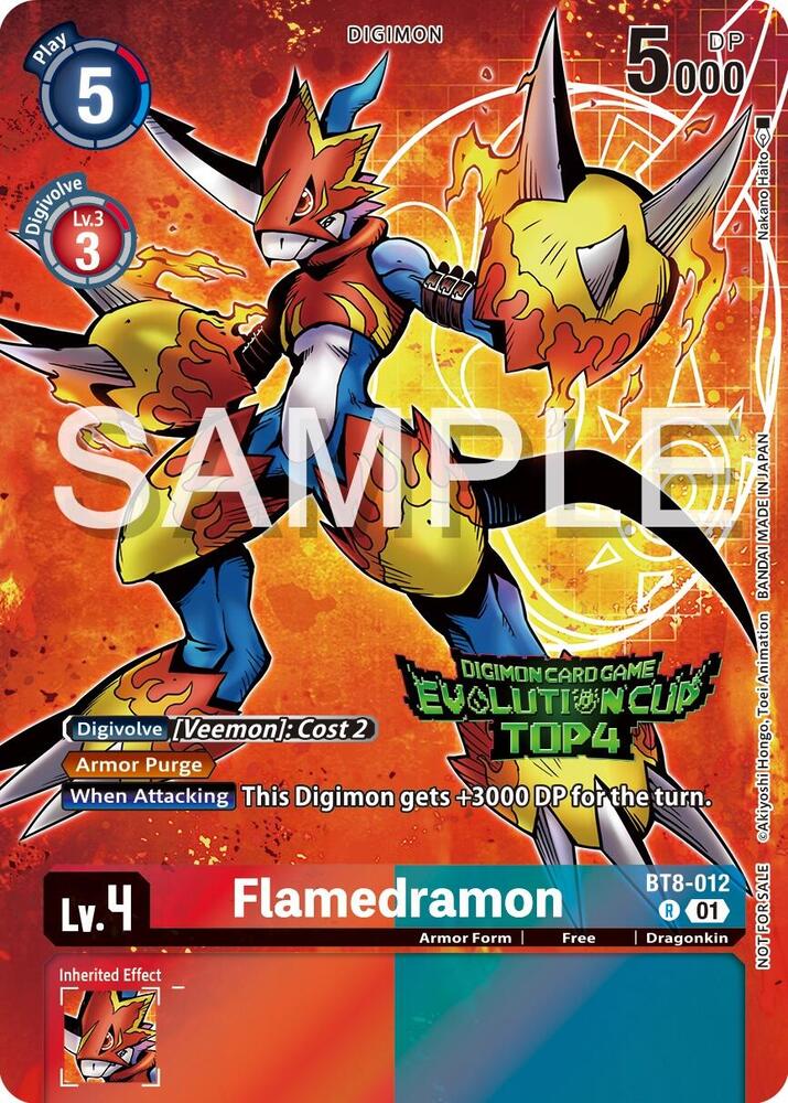 Flamedramon - BT8-012 (2024 Evolution Cup Top 4) - New Awakening (BT-08)