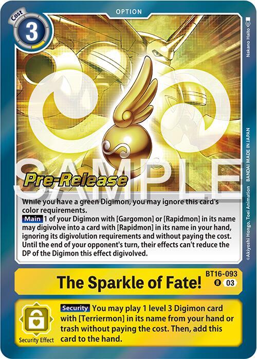 The Sparkle of Fate! - Beginning Observer Pre-Release Cards (BT-16_PR)