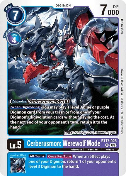 Cerberusmon: Werewolf Mode - Secret Crisis (BT-17)
