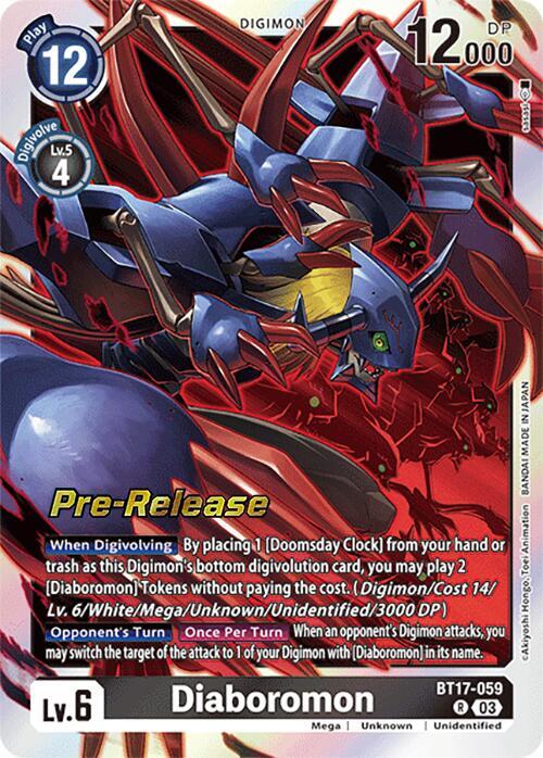 Diaboromon - Secret Crisis Pre-Release Cards (BT-17_PR)