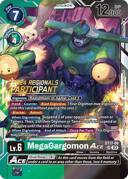 MegaGargomon ACE (2024 Regionals Participant) - Starter Deck 17: Double Typhoon Advanced Deck Set (ST-17)