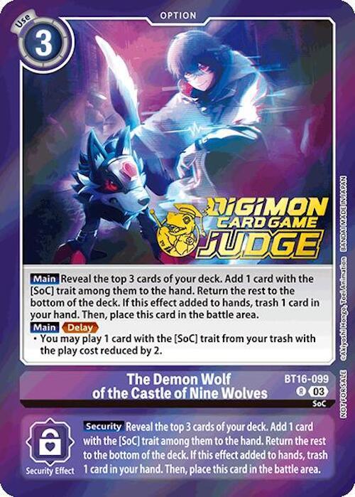 The Demon Wolf of the Castle of Nine Wolves (Judge Pack 6) - Beginning Observer (BT16)