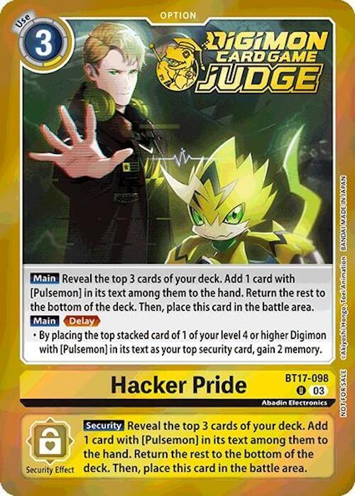 Hacker Pride (Judge Pack 6) - Secret Crisis (BT-17)