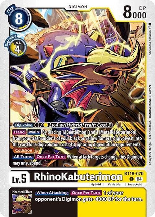RhinoKabuterimon - Release Special Booster 2.0 (BT18-19)