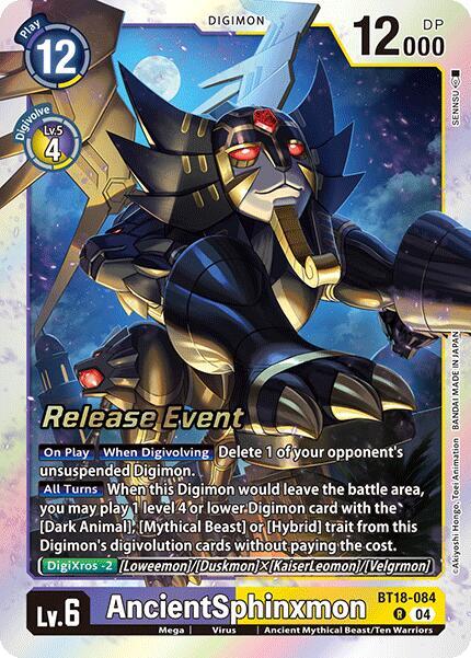 AncientSphinxmon - Release Special Booster 2.0 Celebration Event Cards (BT18-19_PR)