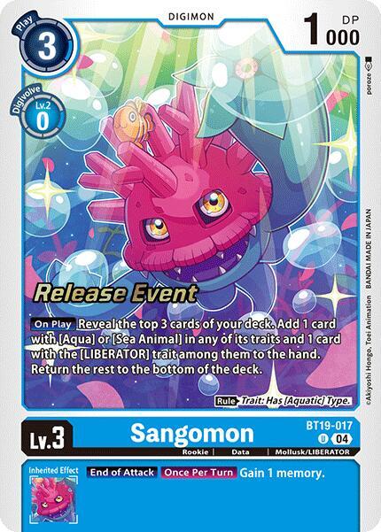 Sangomon - Release Special Booster 2.0 Celebration Event Cards (BT18-19_PR)